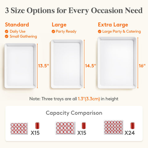 Lifewit trays’ durable, BPA-free plastic material for everyday use