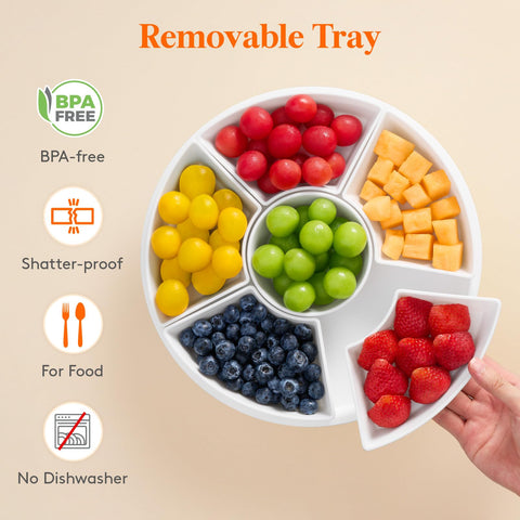Lifewit anti-slip base keeps the tray steady during serving