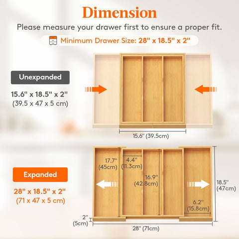 Lifewit bamboo cutlery holder highlights warm wood tone for easy access.