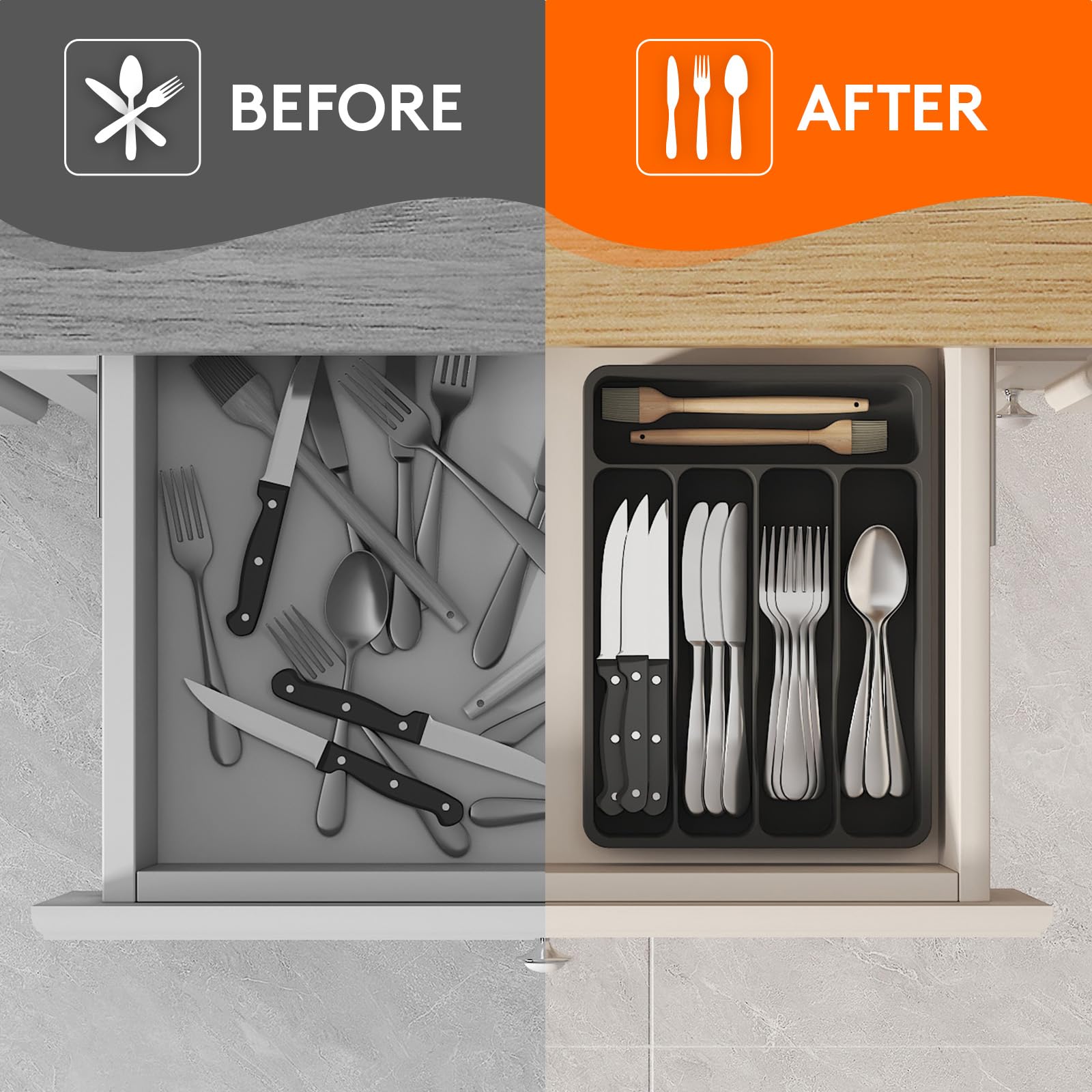 Lifewit black finish adds a clean, modern look to kitchens.