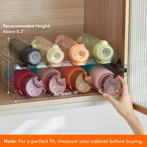 Lifewit bottle holder in fridge for organized drinks