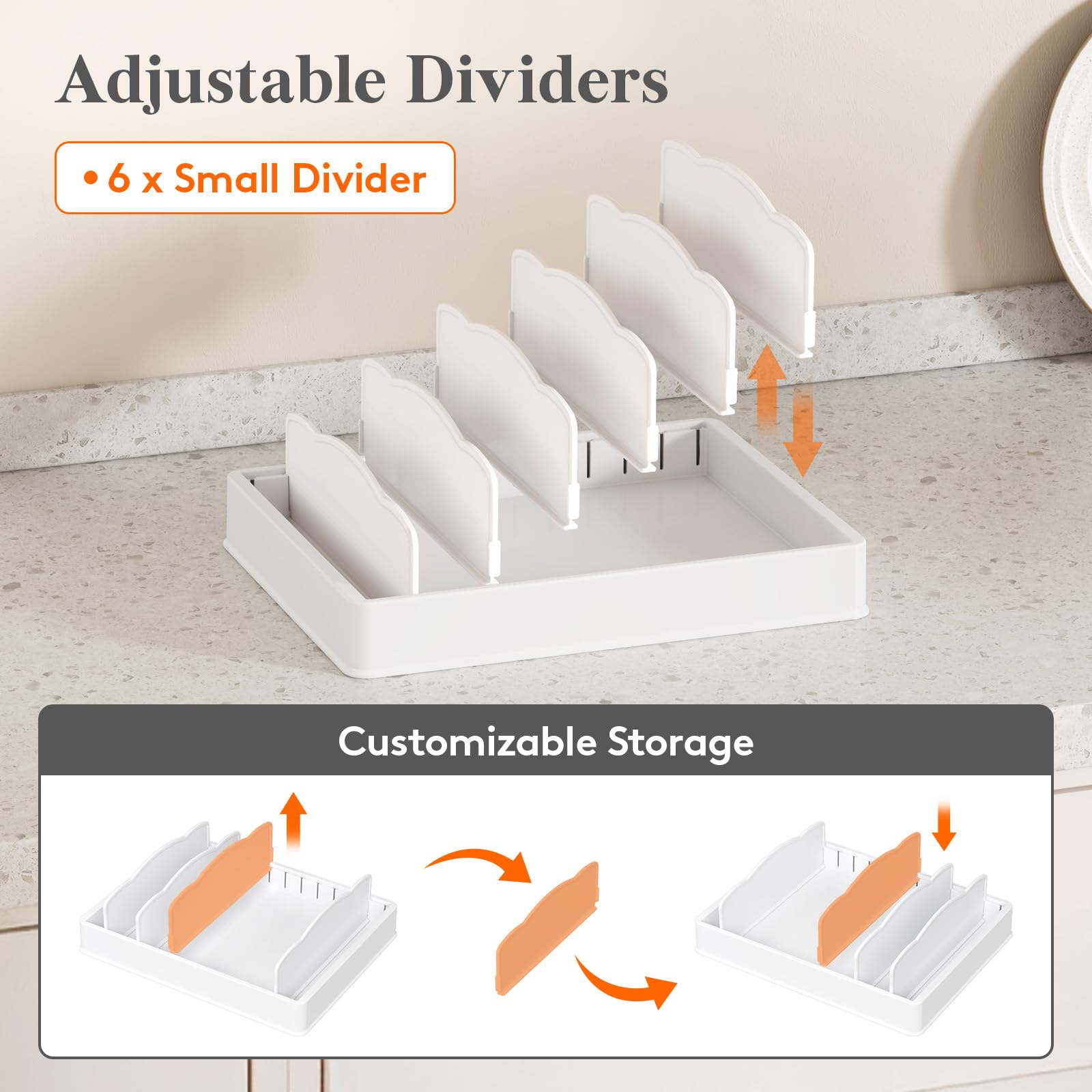 Lifewit lid organizer bottom ventilation holes help keep items dry and ventilated.