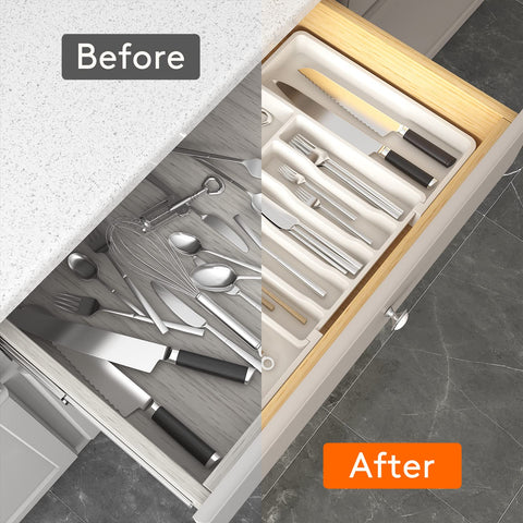 Lifewit BPA-free PP material ensures safe storage of utensils.