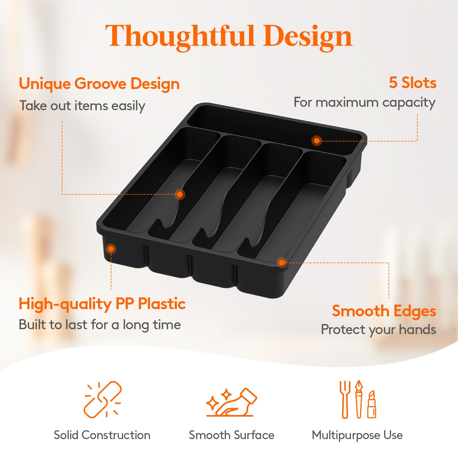 Lifewit BPA-free PP construction promotes safe, durable storage.