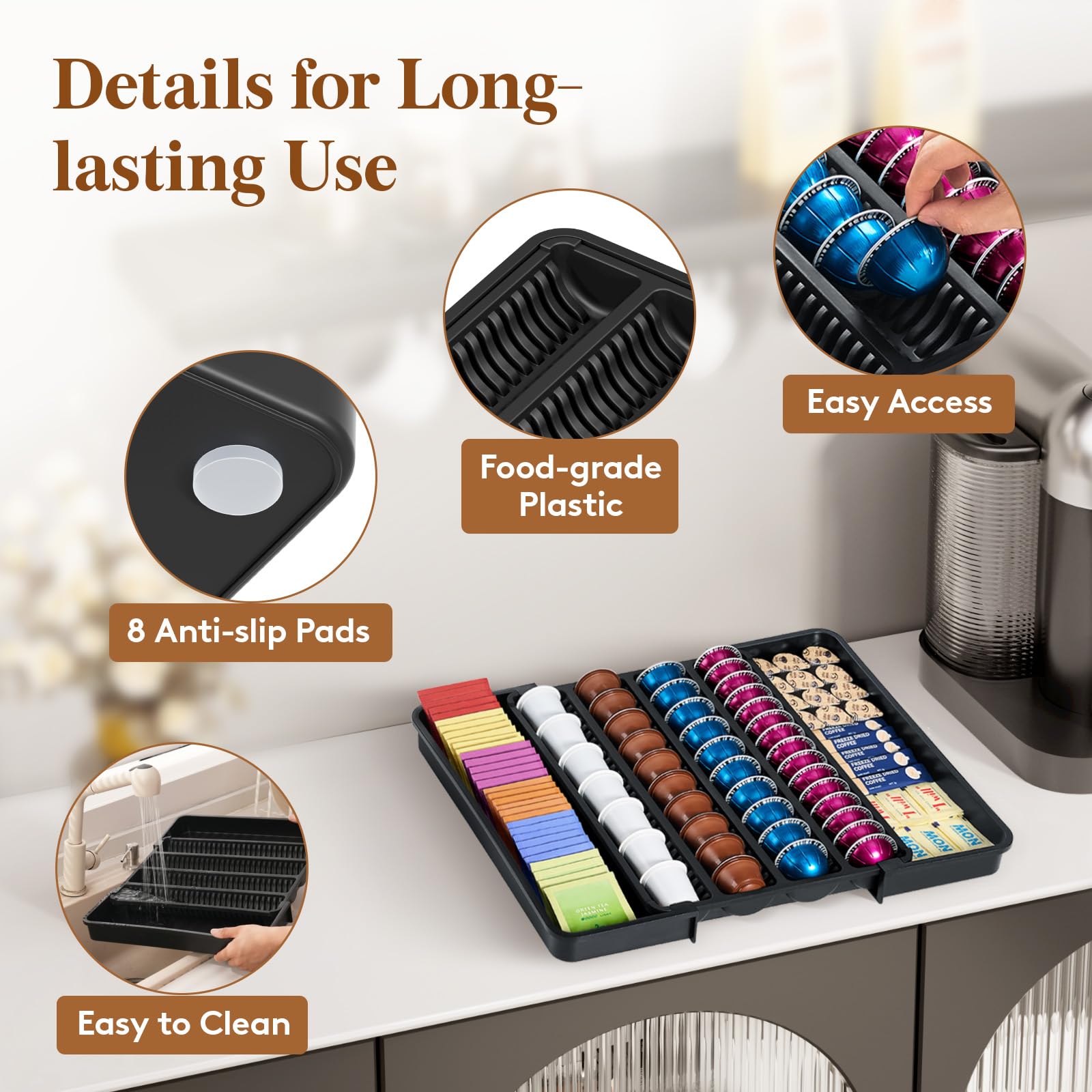 Lifewit BPA-free PP material highlighting durable, easy-to-clean design