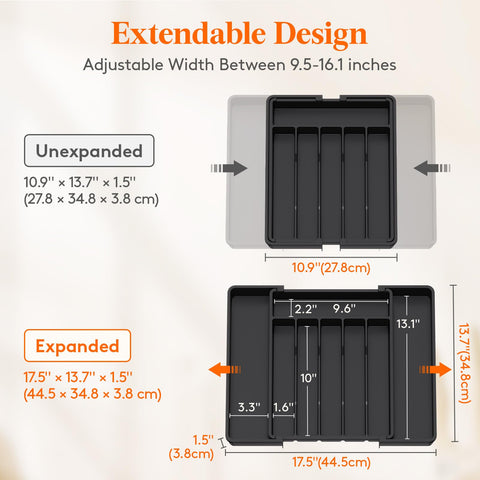 Lifewit BPA-free PP material ensures safe utensil storage