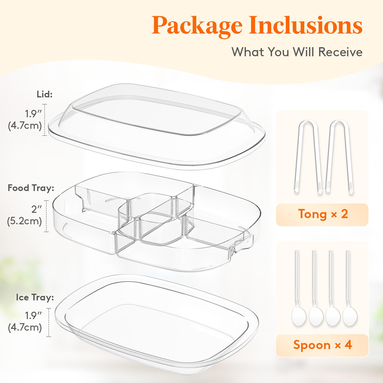 Lifewit bottom ice tray keeps foods cold during outdoor events.