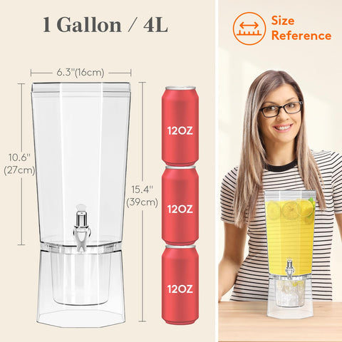 Lifewit Christmas party dispenser with ice-chamber keeping drinks cool