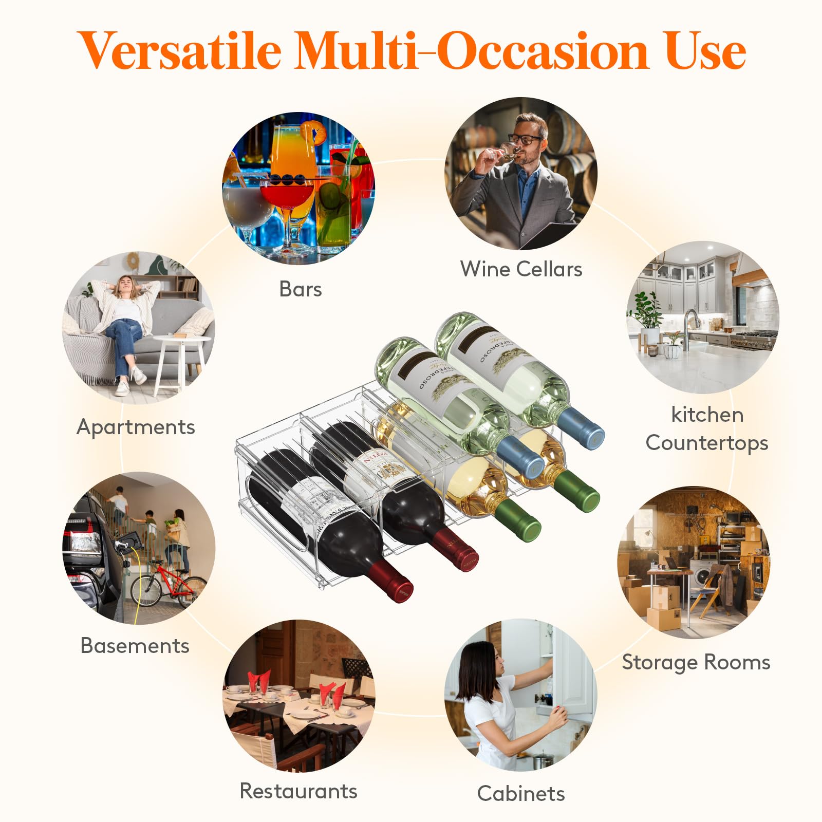 Lifewit wine rack is easy to clean by rinsing with water after use