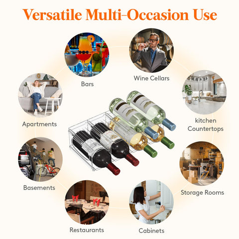 Lifewit wine rack is easy to clean by rinsing with water after use