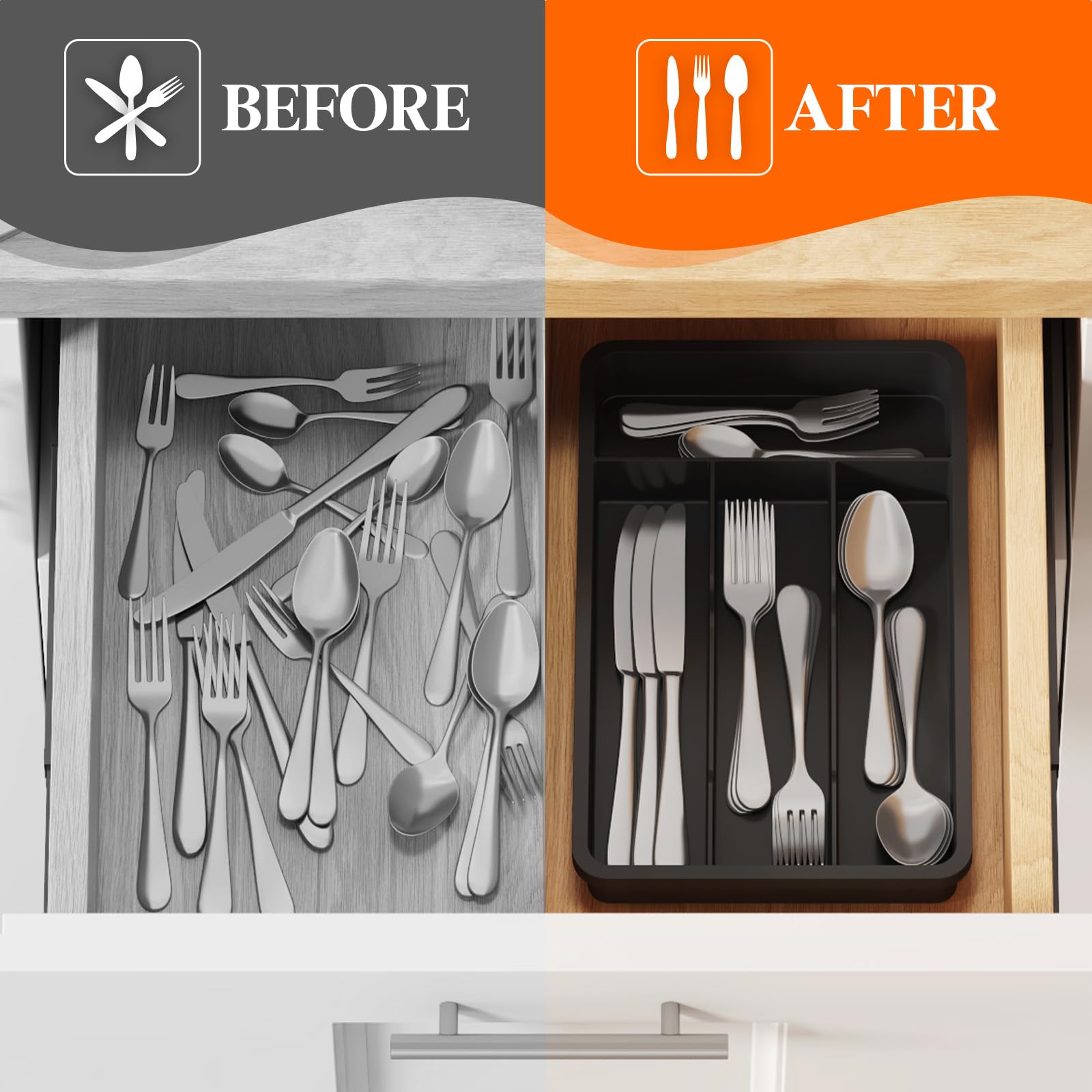 Lifewit compact tray maximizes drawer space without bulk