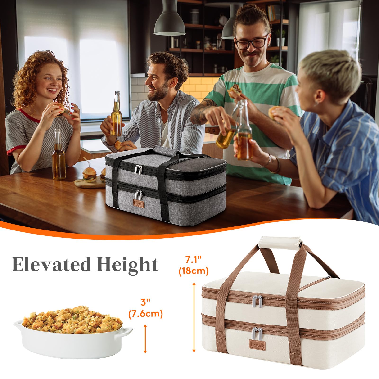 Lifewit cream leakproof lid with aluminum foil prevents leaks during transport