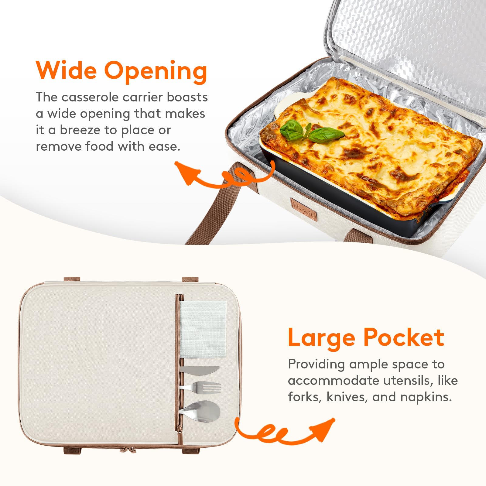 Lifewit cream portable double-handle design for easy carrying