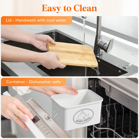 Lifewit dishwasher-safe bins simplify cleaning and maintenance.