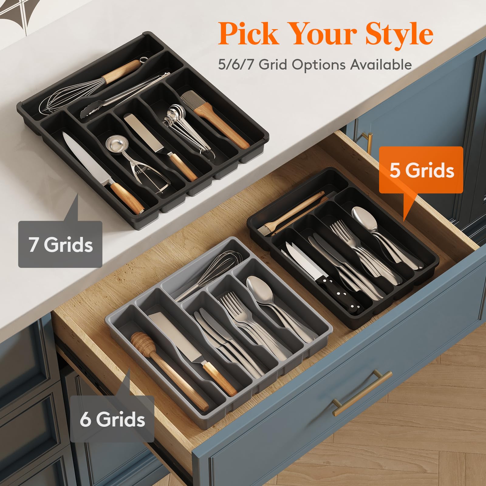 Lifewit drawer-friendly dimensions fit most standard drawers.