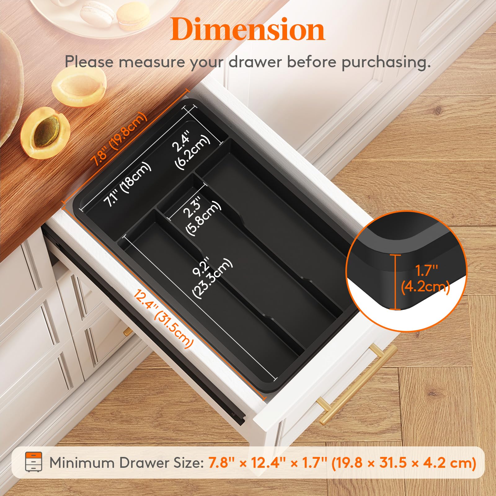 Lifewit drawer organizer fits standard drawers for compact storage