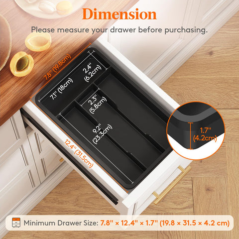 Lifewit drawer organizer fits standard drawers for compact storage