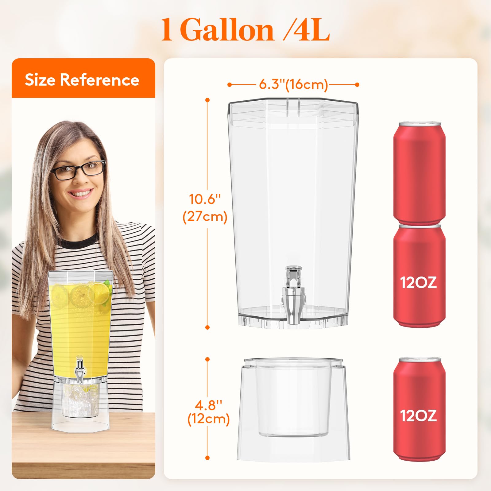 Lifewit drink dispensers with stand keeps drinks accessible on the counter