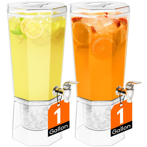 Lifewit dual-gallon drink dispensers with stand set up for party serving