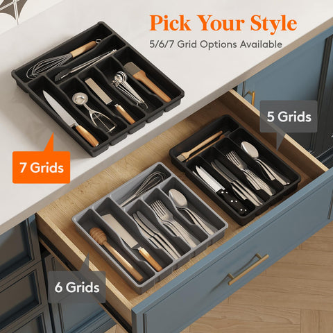 Lifewit easy access groove design facilitates quick utensil retrieval