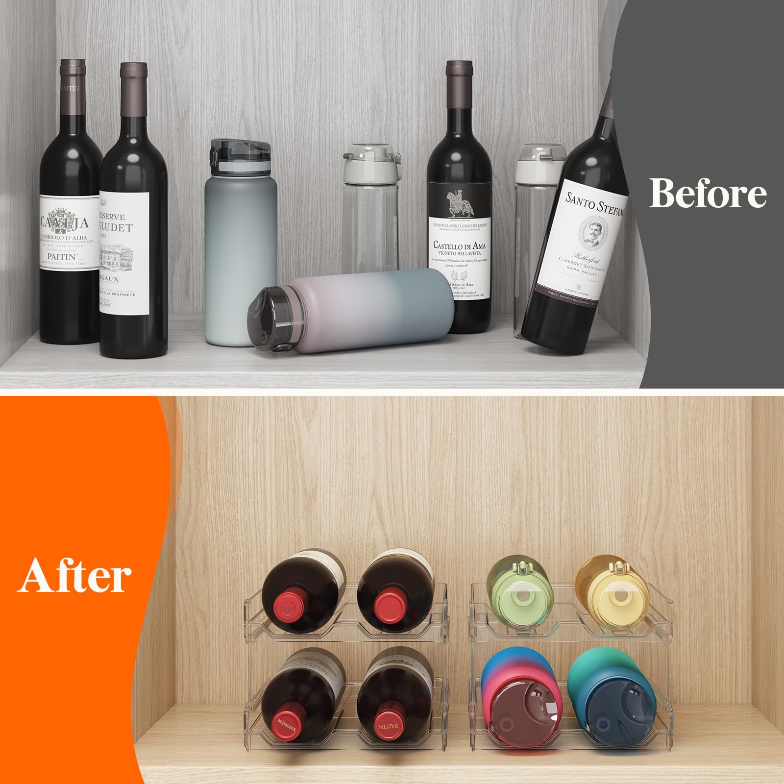 Easy-clean PET Lifewit rack resists leaks and spills.