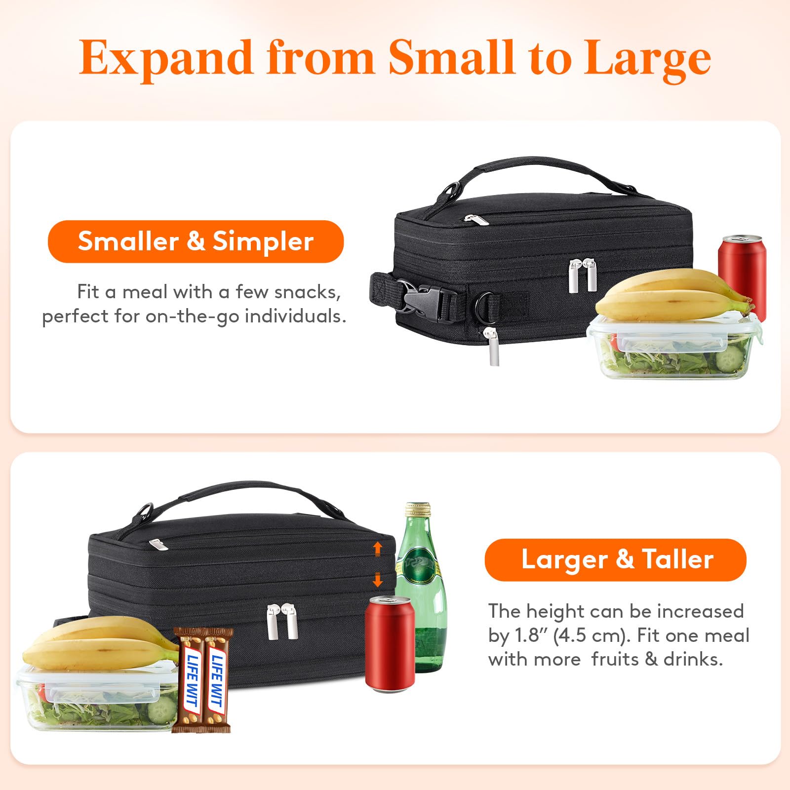 Lifewit adjustable shoulder strap enables comfortable, hands-free carrying.