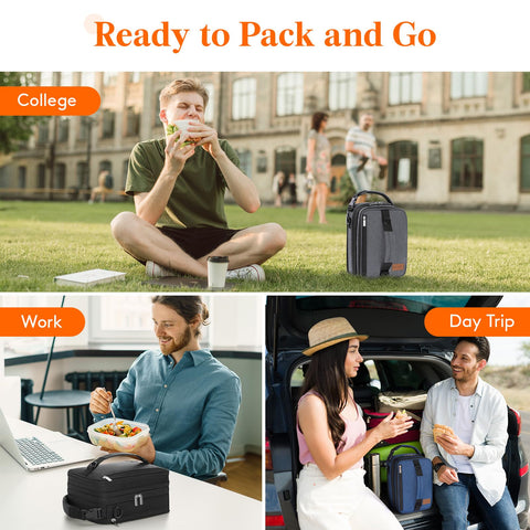 Lifewit dual-zipper design provides wide access to contents.