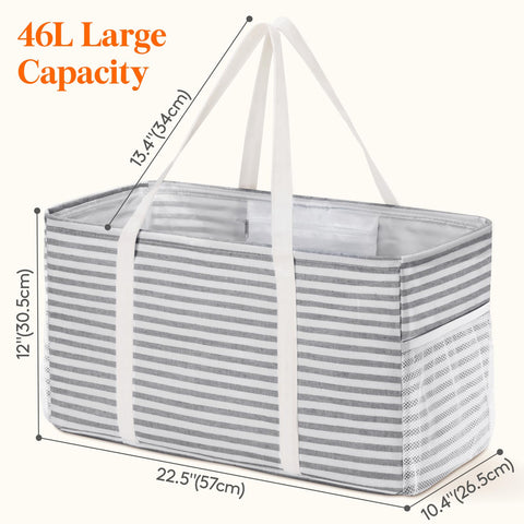Lifewit tote bag foldable design fits in a drawer for on-the-go storage.