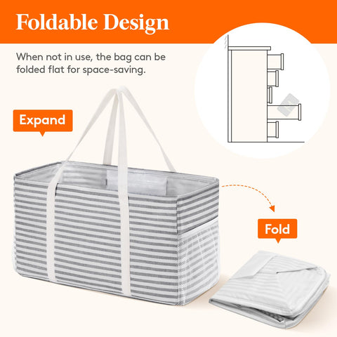 Lifewit tote bag mesh side pocket for small items on the go.
