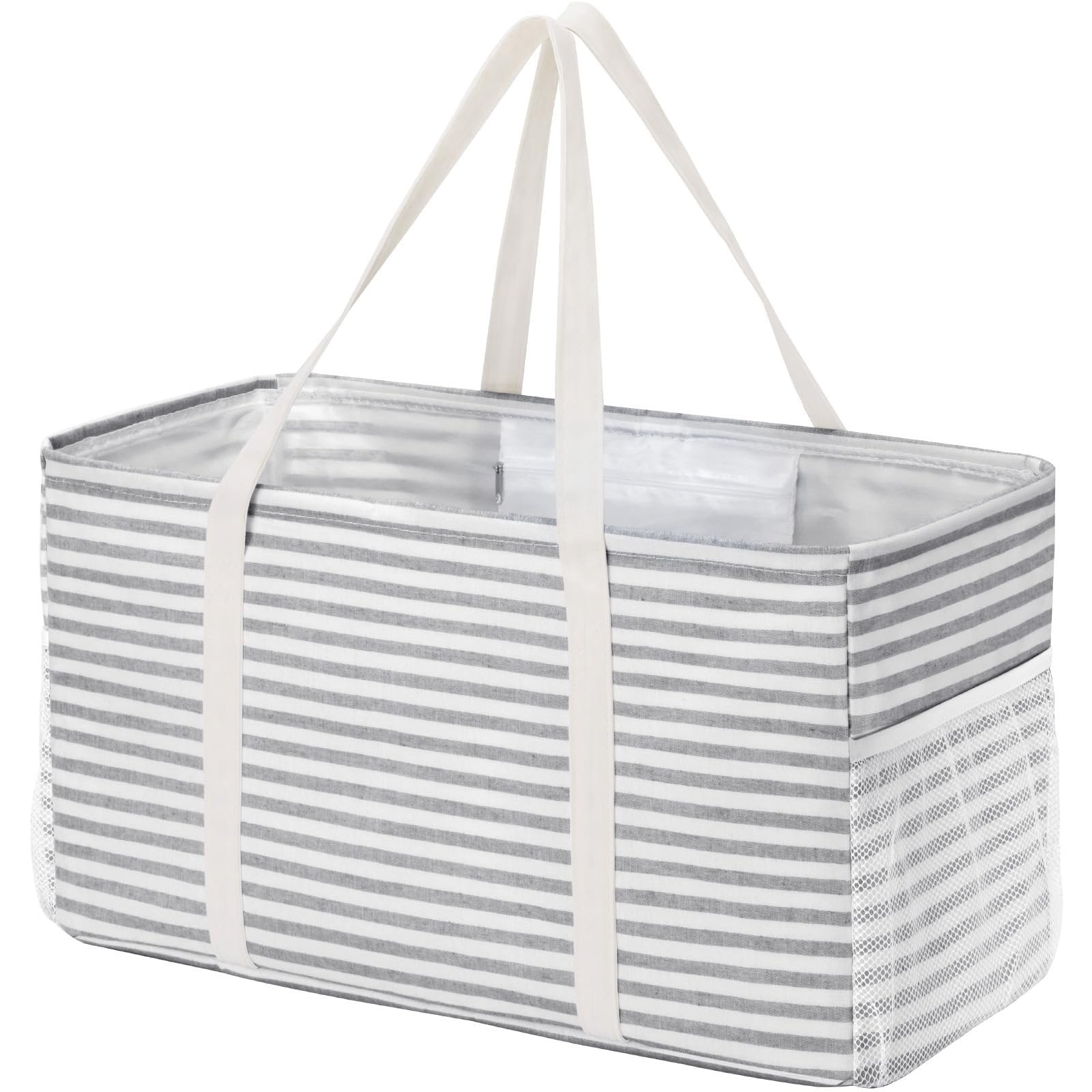 Lifewit extra-large tote bag stands upright for easy loading and unloading.