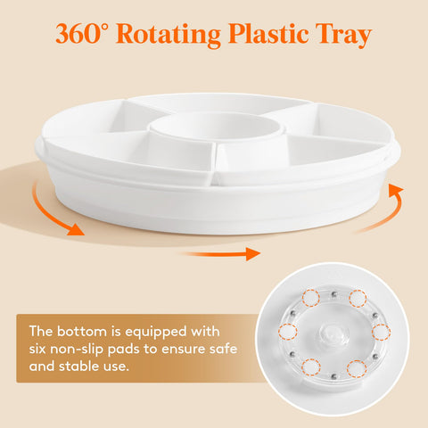 Lifewit fan-shaped dishes keep dips separated for fresh flavors at gatherings