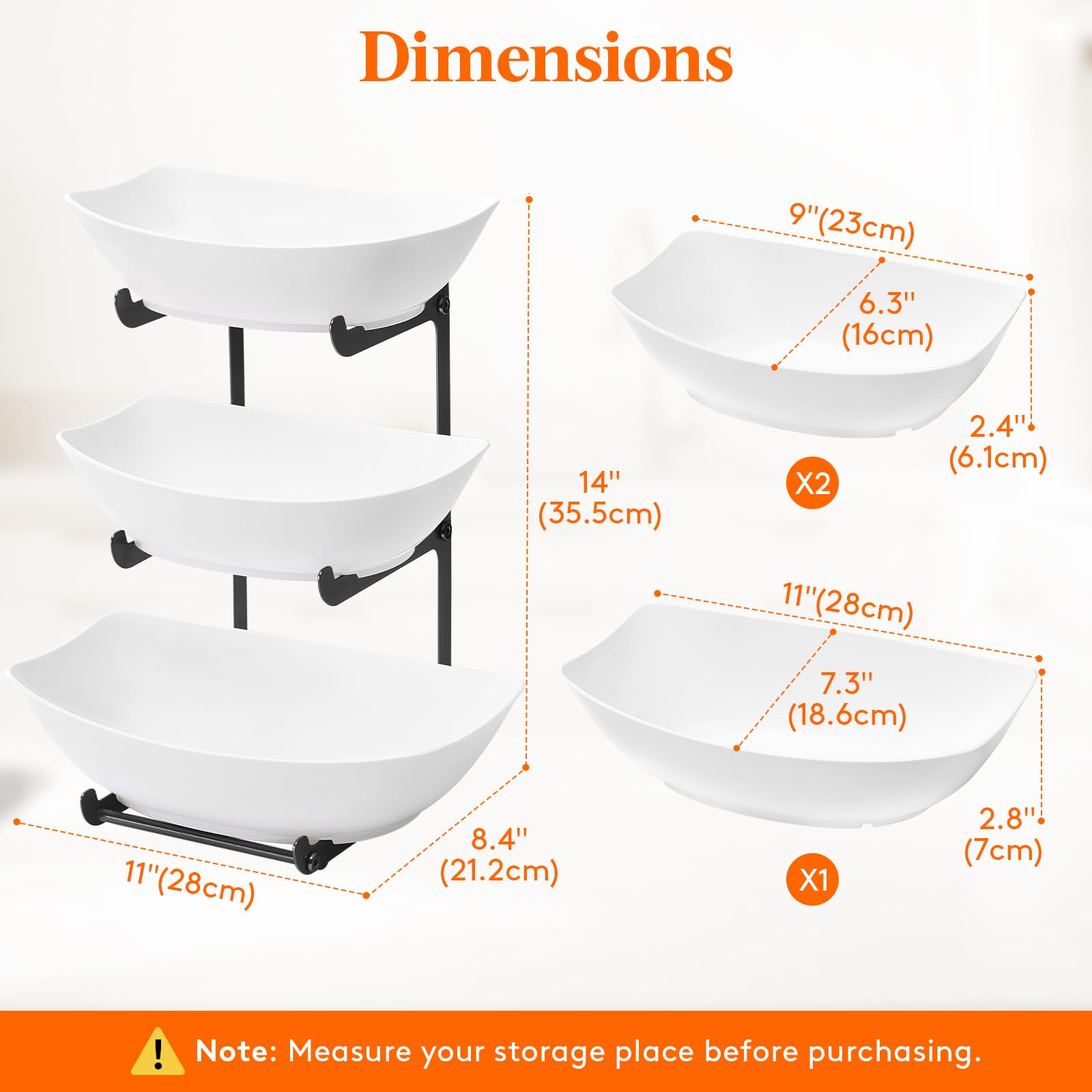 Lifewit fruit bowls on a stand display berries neatly for quick grabbing.