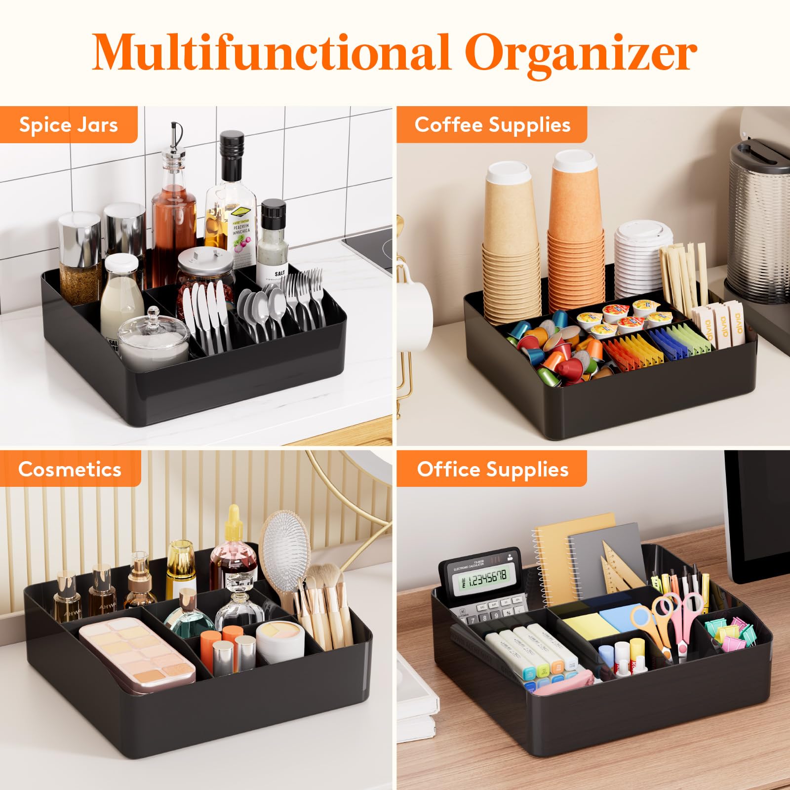 Lifewit gift-worthy black glossy organizer adds elegance to events.