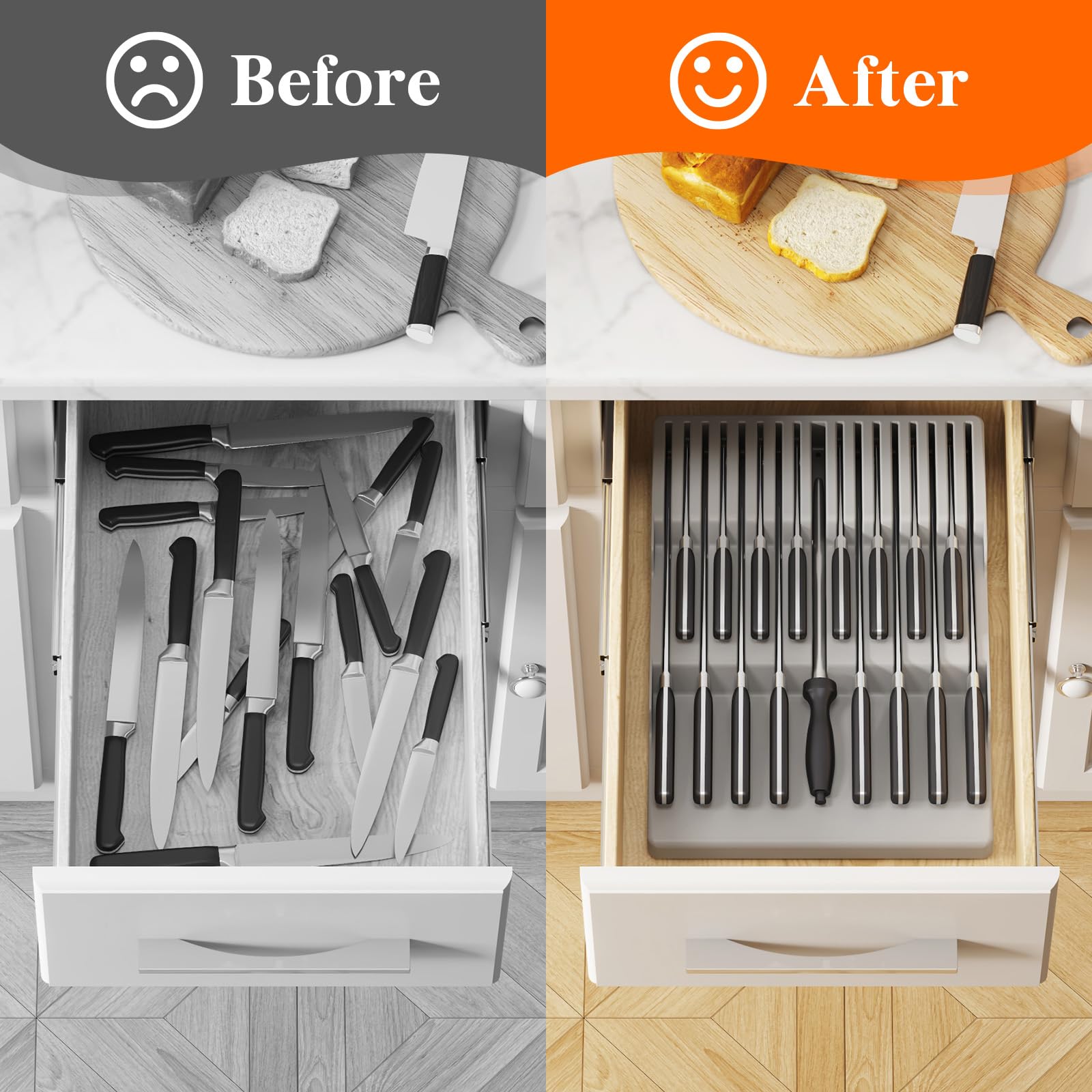 Lifewit gray finish adds a modern look to kitchen storage.