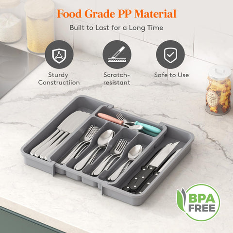 Lifewit groove design provides easy cutlery access in drawers