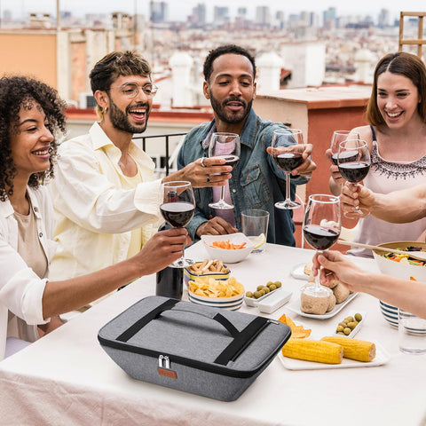 Lifewit sturdy handles provide comfortable carrying to events.
