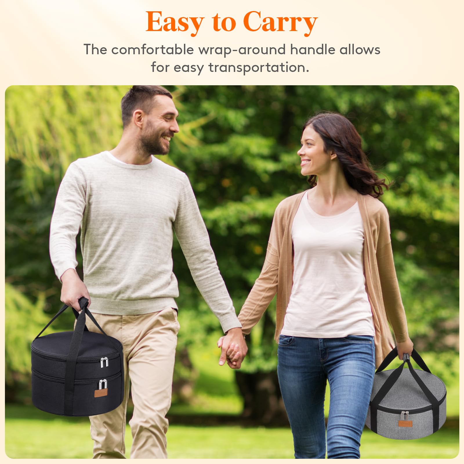 Lifewit wrap-around handle enables comfortable carrying.