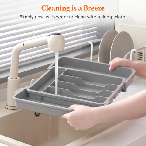 Lifewit kitchen organizer on countertop for clutter-free prep