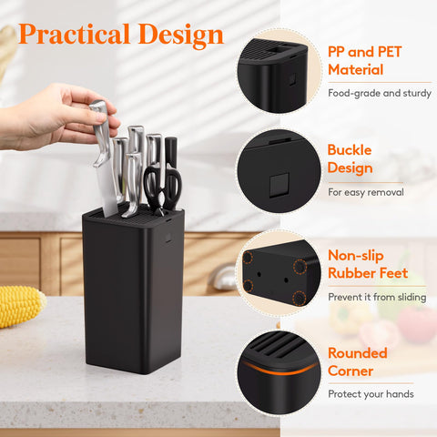 Lifewit Knife Block Made from BPA-Free Food-Grade Materials.