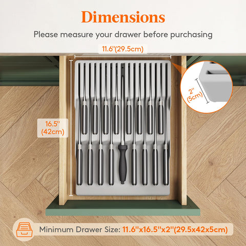 Lifewit large-capacity knife holder storing multiple blades.