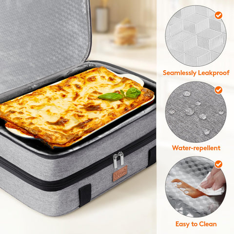 Lifewit leak-proof aluminum interior prevents spills while carrying meals.