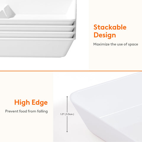 Lifewit lightweight reusable trays, easy to carry and reuse.
