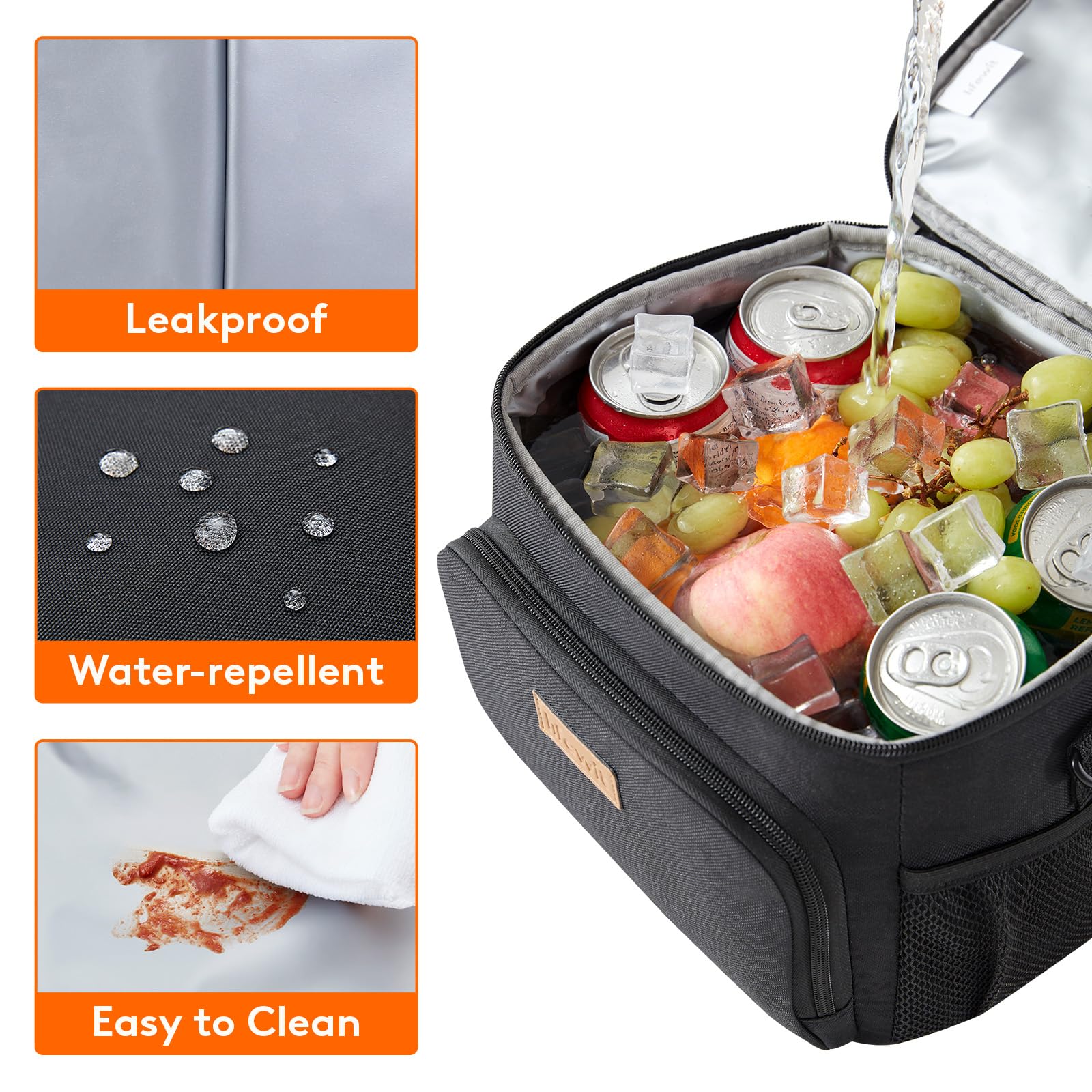 Lifewit lunch bag 9L capacity fits multiple meals and drinks