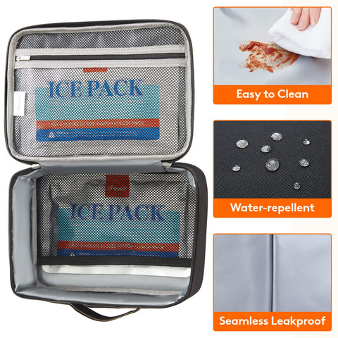 Lifewit lunch bag interior is leakproof and easy to wipe clean