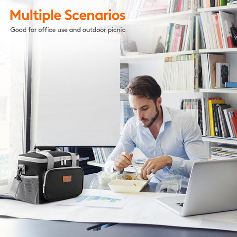 Durable 9L cooler bag suited for office travel or outdoors