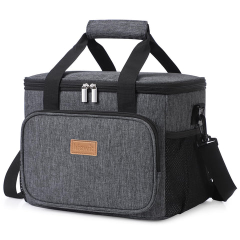 Lifewit large lunch bag open-top shows roomy main compartment for easy meal packing.