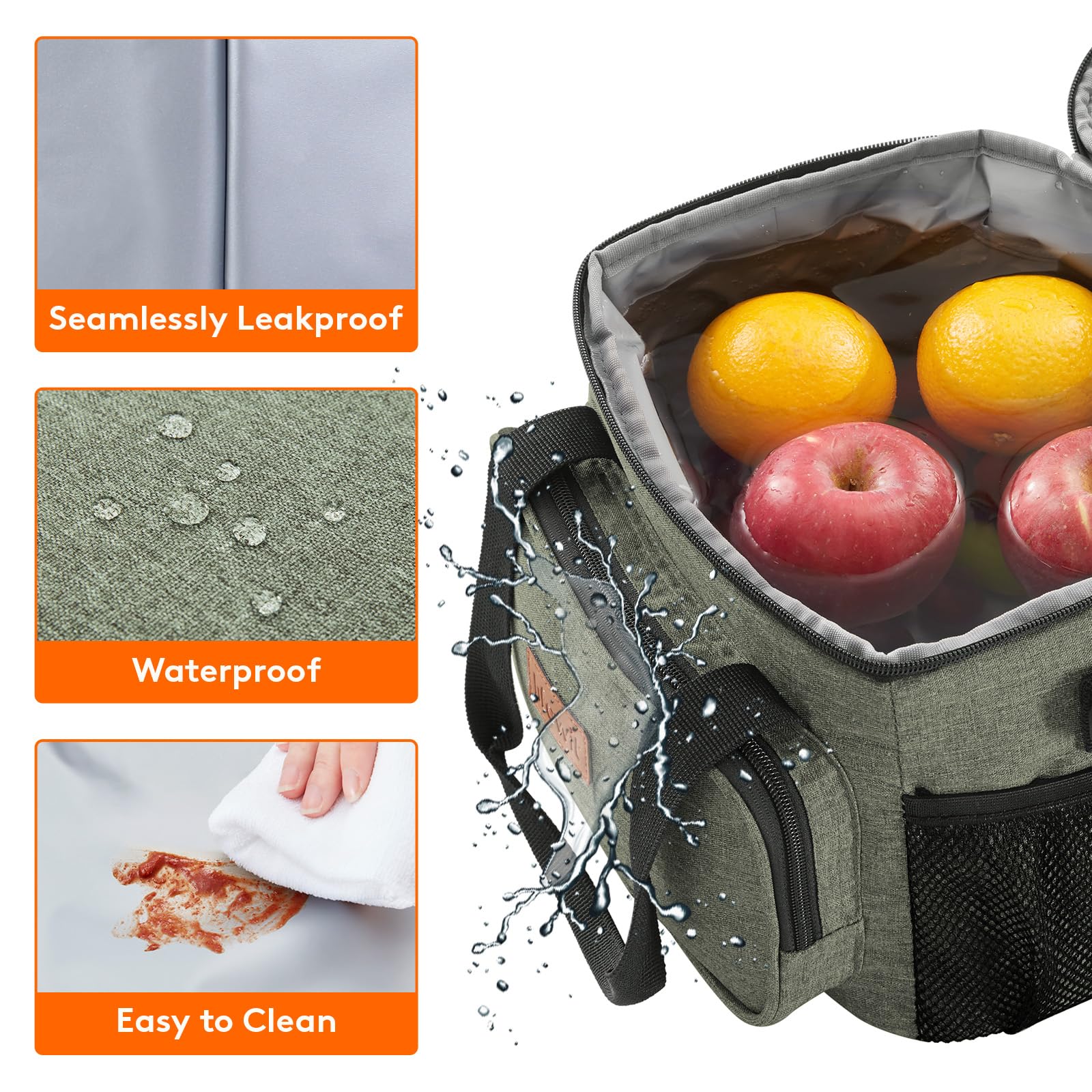 Lifewit lunch bag leakproof zipper prevents spills