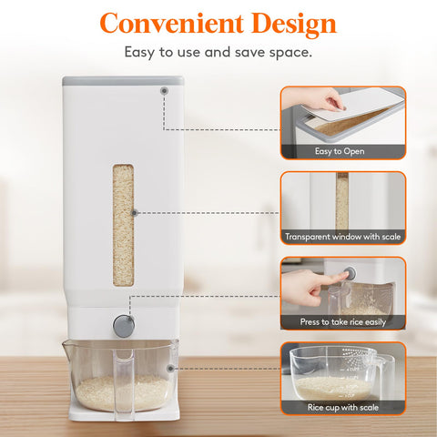 Lifewit measuring cup provides clear visibility for accurate rice portions
