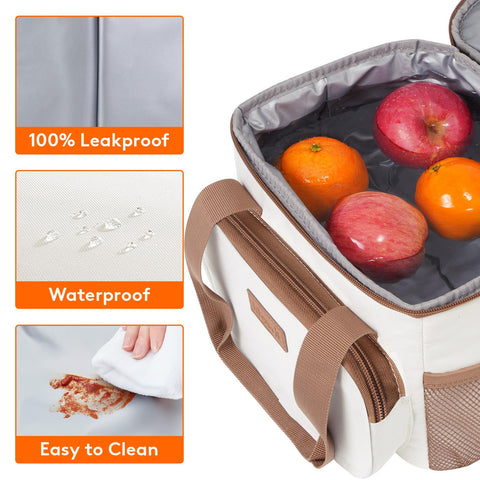 Lifewit lunch bag shows 12 can capacity, ideal for meals and drinks