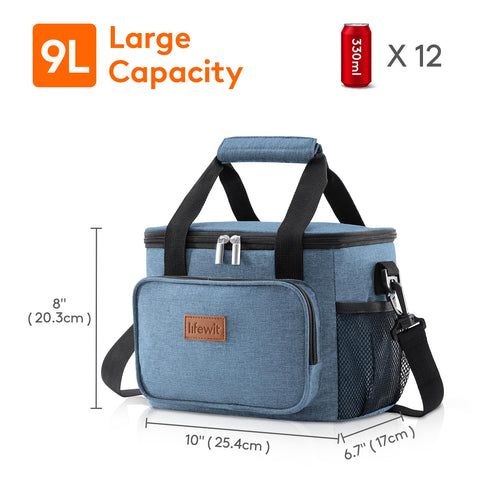 Lifewit lunch bag front pocket for keys or earbuds, keeping essentials organized